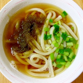 とろろ昆布とねぎのうどん